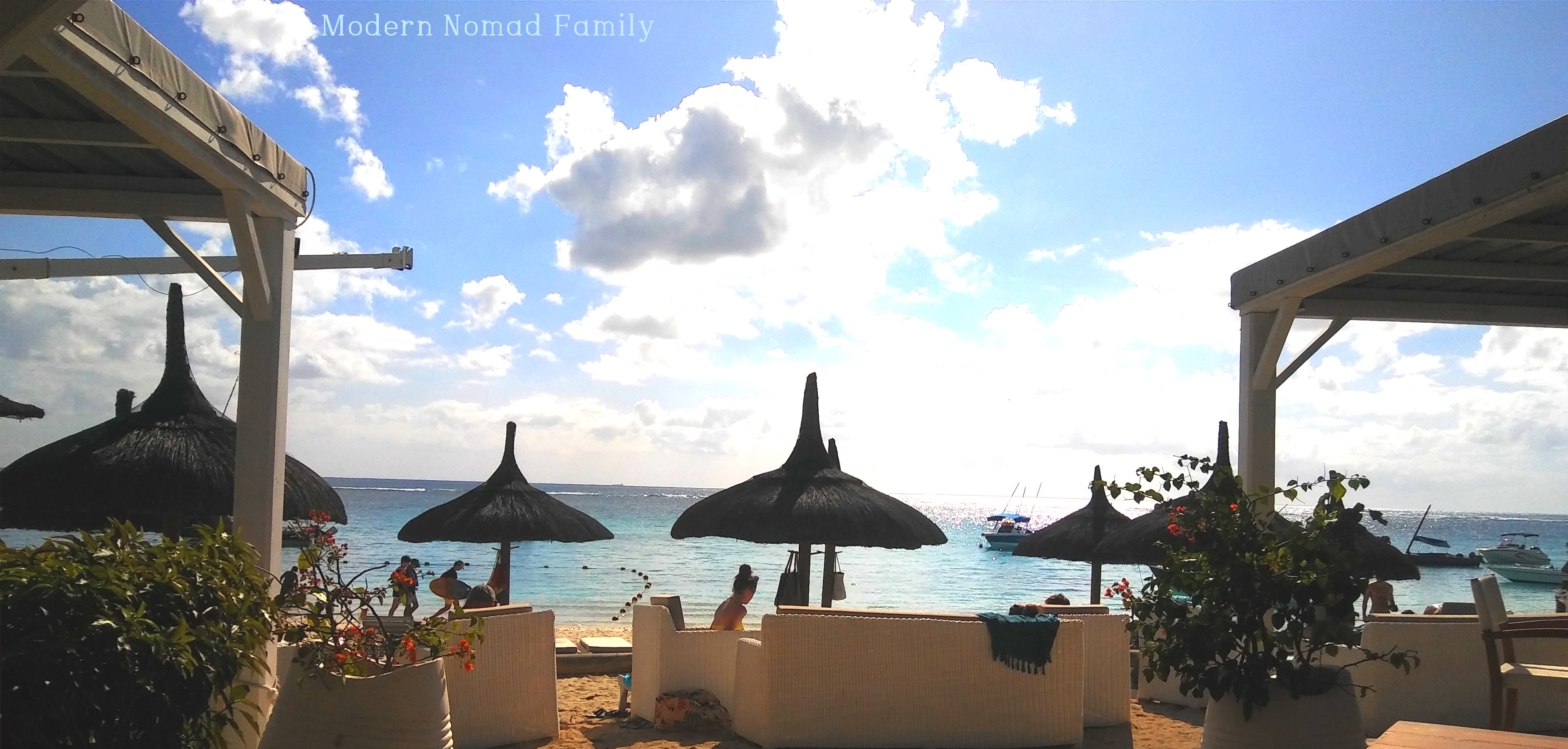 View from hotel restaurant on Trou Aux Biches beach